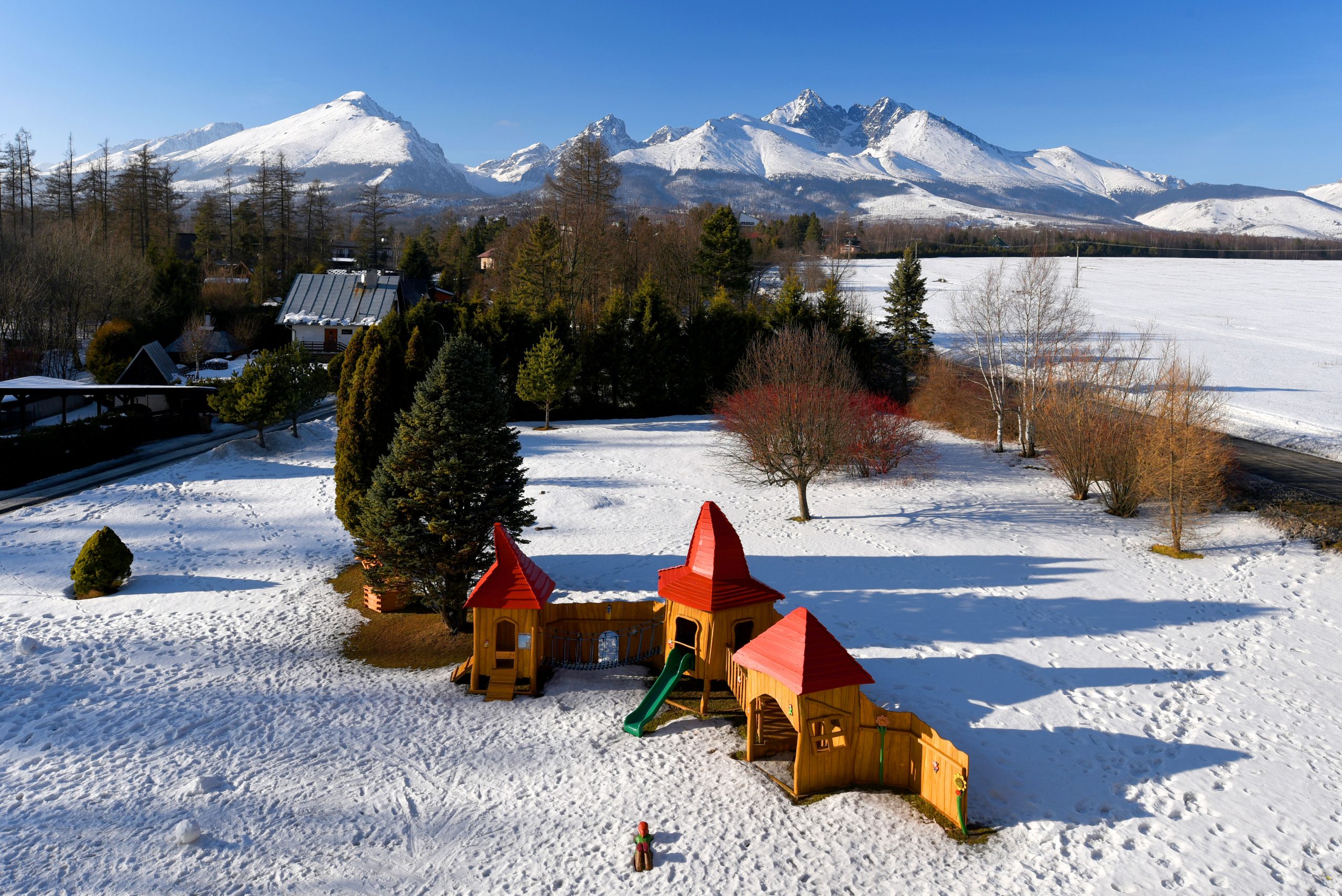 Fotografia s výhľadom na Vysoké Tatry